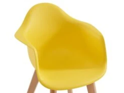 Lot De 2 Chaises Enfant Avec Accoudoirs En Polypropylène Et Hêtre - Jaune - POUPINETTE -Mobilia Boutique chaise 12653985
