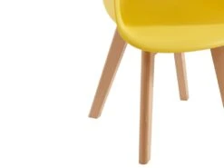 Lot De 2 Chaises Enfant Avec Accoudoirs En Polypropylène Et Hêtre - Jaune - POUPINETTE -Mobilia Boutique chaise 12653989