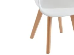 Lot De 2 Chaises Enfant Avec Accoudoirs En Polypropylène Et Hêtre - Blanc - POUPINETTE -Mobilia Boutique chaise 12654101