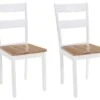 Lot De 2 Chaises De Salle à Manger Cuisine Design Classique Bois D'hévéa Massif Blanc CDS020162 -Mobilia Boutique chaise 12694675