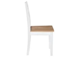 Lot De 2 Chaises De Salle à Manger Cuisine Design Classique Bois D'hévéa Massif Blanc CDS020162 -Mobilia Boutique chaise 12694681