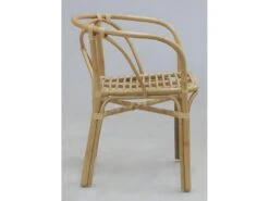 Fauteuil En Rotin Naturel Dossier Croisé Charlie -Mobilia Boutique chaise 12745675