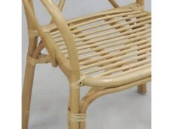 Fauteuil En Rotin Naturel Dossier Croisé Charlie -Mobilia Boutique chaise 12745677