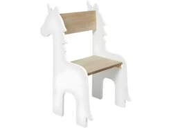 Chaise Enfant En Bois Animal Licorne