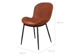 Chaise Holly Marron (lot De 2) -Mobilia Boutique chaise 13002469