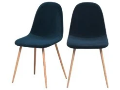Chaise Fredrik En Velours Bleu Foncé (lot De 2)