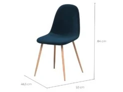 Chaise Fredrik En Velours Bleu Foncé (lot De 2) -Mobilia Boutique chaise 13002617