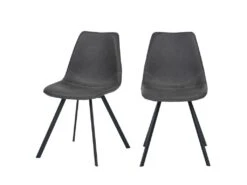 Chaise Falko Grise (lot De 2)