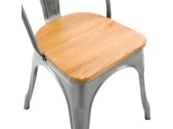 Chaise Indus Yoanna Chrome Et Bois Clair (lot De 2) -Mobilia Boutique chaise 13002881