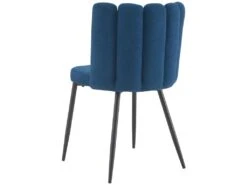 Chaise Rosy En Tissu Bleu (lot De 2) -Mobilia Boutique chaise 13003789