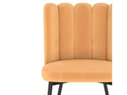 Chaise Rosy En Velours Jaune (lot De 2) -Mobilia Boutique chaise 13003799