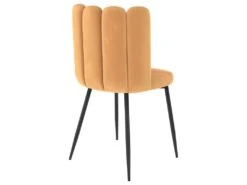 Chaise Rosy En Velours Jaune (lot De 2) -Mobilia Boutique chaise 13003803