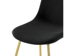 Chaise Skuli En Velours Noir (lot De 2) -Mobilia Boutique chaise 13005945