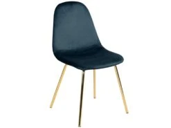 Chaise Skuli En Velours Bleu (lot De 2) -Mobilia Boutique chaise 13006079