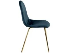 Chaise Skuli En Velours Bleu (lot De 2) -Mobilia Boutique chaise 13006083