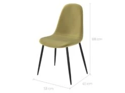 Chaise Malrik En Velours Vert (lot De 2) -Mobilia Boutique chaise 13006101