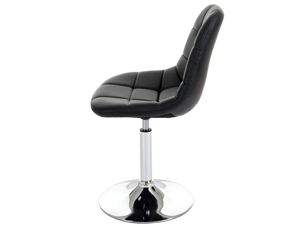 6x Chaises De Salle à Manger En Synthétique Noir Pied Chromé Pivotant CDS04623 5 6x Chaises De Salle à Manger En Synthétique Noir Pied Chromé Pivotant CDS04623 – Image 3