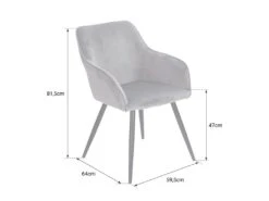 Chaise Vintage GISELE Velours Bleu - HAPPY GARDEN -Mobilia Boutique chaise 13089921