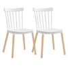 Pack 2 Chaises De Salle à Manger Valencia Blanc 44x52.5x81.5cm Thinia Home -Mobilia Boutique chaise 13100351