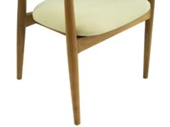 Lot De 2 Chaises Avec Accoudoirs En Teck Et Tissu - Naturel Et Crème - SOUADY -Mobilia Boutique chaise 13144747
