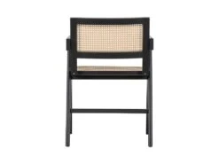 Gunn - Chaise En Bois Et Rotin - Couleur - Noir -Mobilia Boutique chaise 13295193