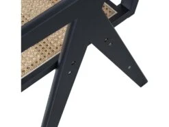 Gunn - Chaise En Bois Et Rotin - Couleur - Noir -Mobilia Boutique chaise 13295197