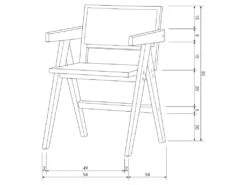 Gunn - Chaise En Bois Et Rotin - Couleur - Noir -Mobilia Boutique chaise 13295199