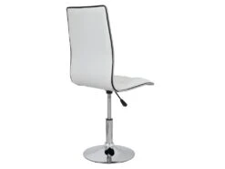 LEAF Lot De 2 Chaises De Salle A Manger - Simili Blanc - Contemporain - L 42 X P 46,5 Cm -Mobilia Boutique chaise 13313079