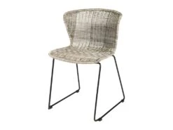 Wings - Lot De 2 Chaises Indoor/outdoor En Résine Tressée - Couleur - Gris Clair