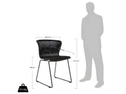 Wings - Lot De 2 Chaises Indoor/outdoor En Résine Tressée - Couleur - Noir -Mobilia Boutique chaise 13389741