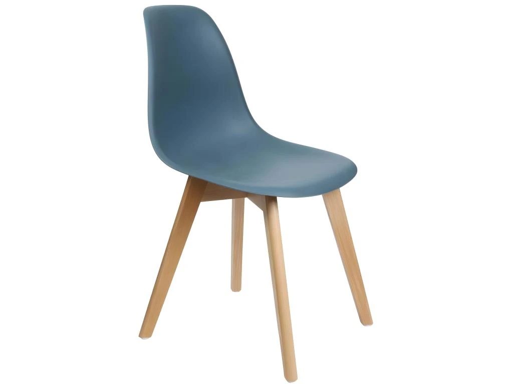 Chaise Scandinave En Hëtre Et Polypropylène (Lot De 2) 5 Chaise Scandinave En Hëtre Et Polypropylène (Lot De 2) – Image 3