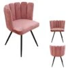 Chaise Ariel Velours Rose -Mobilia Boutique chaise 13511693