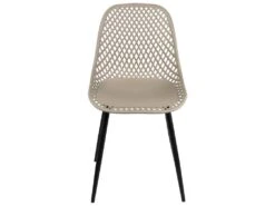 Lot De 2 Chaises De Cuisine Design Ajouré SELI (gris Beige) -Mobilia Boutique chaise 13581227