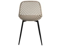 Lot De 2 Chaises De Cuisine Design Ajouré SELI (gris Beige) -Mobilia Boutique chaise 13581231