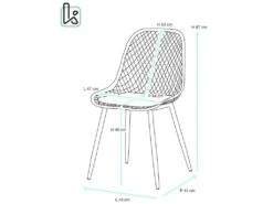 Lot De 2 Chaises De Cuisine Design Ajouré SELI (rouge) -Mobilia Boutique chaise 13581253