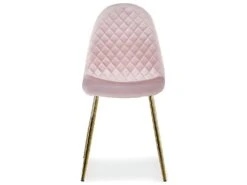 Lot De 4 Chaises Matelassées Norway Velours Rose -Mobilia Boutique chaise 13696897