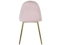 Lot De 4 Chaises Matelassées Norway Velours Rose -Mobilia Boutique chaise 13696901