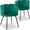 Lot De 2 Chaises Amela Velours Vert -Mobilia Boutique chaise 13698221