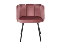 Lot De 2 Chaises Amela Velours Rose -Mobilia Boutique chaise 13698235