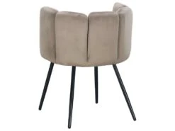 Lot De 2 Chaises Amela Velours Taupe -Mobilia Boutique chaise 13698287