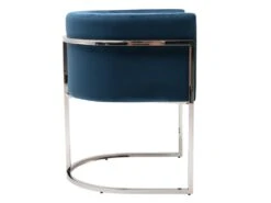 Lot De 6 Chaises Avec Accoudoirs - Velours Et Acier Inoxydable - Bleu Et Chromé - PERIA De Pascal MORABITO 14 Lot De 6 Chaises Avec Accoudoirs - Velours Et Acier Inoxydable - Bleu Et Chromé - PERIA De Pascal MORABITO -Mobilia Boutique chaise 13888123