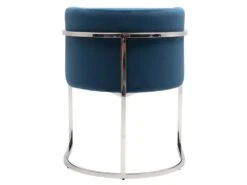 Lot De 6 Chaises Avec Accoudoirs - Velours Et Acier Inoxydable - Bleu Et Chromé - PERIA De Pascal MORABITO 15 Lot De 6 Chaises Avec Accoudoirs - Velours Et Acier Inoxydable - Bleu Et Chromé - PERIA De Pascal MORABITO -Mobilia Boutique chaise 13888125