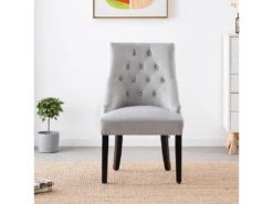 Ensemble De 6 Chaises De Salle à Manger Windsor - Rembourrage En Velours Moelleux Et Pieds En Bois Massif Robustes - Parfait Pour Votre Salle à Manger Et Salon - Gris Clair 13 Ensemble De 6 Chaises De Salle à Manger Windsor - Rembourrage En Velours Moelleux Et Pieds En Bois Massif Robustes - Parfait Pour Votre Salle à Manger Et Salon - Gris Clair -Mobilia Boutique chaise 13970973