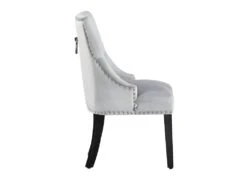 Chaise De Salle à Manger Windsor Simple - Rembourrage En Velours Moelleux Et Pieds En Bois Massif Robustes - Parfait Pour Votre Salle à Manger Et Salon - Gris Clair -Mobilia Boutique chaise 13971015