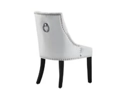 Chaise De Salle à Manger Windsor Simple - Rembourrage En Velours Moelleux Et Pieds En Bois Massif Robustes - Parfait Pour Votre Salle à Manger Et Salon - Gris Clair -Mobilia Boutique chaise 13971017