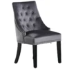 Chaise De Salle à Manger Simple Windsor - Rembourrage En Velours Moelleux Et Pieds En Bois Massif Robustes - Parfait Pour Votre Salle à Manger Et Salon - Gris Foncé -Mobilia Boutique chaise 13971215
