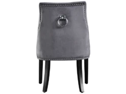 Chaise De Salle à Manger Simple Windsor - Rembourrage En Velours Moelleux Et Pieds En Bois Massif Robustes - Parfait Pour Votre Salle à Manger Et Salon - Gris Foncé -Mobilia Boutique chaise 13971223