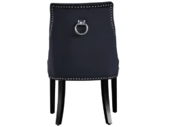 Ensemble De 4 Chaises De Salle à Manger Windsor - Rembourrage En Velours Moelleux Et Pieds En Bois Massif Robustes - Parfait Pour Votre Salle à Manger Et Salon - Noir -Mobilia Boutique chaise 13971517