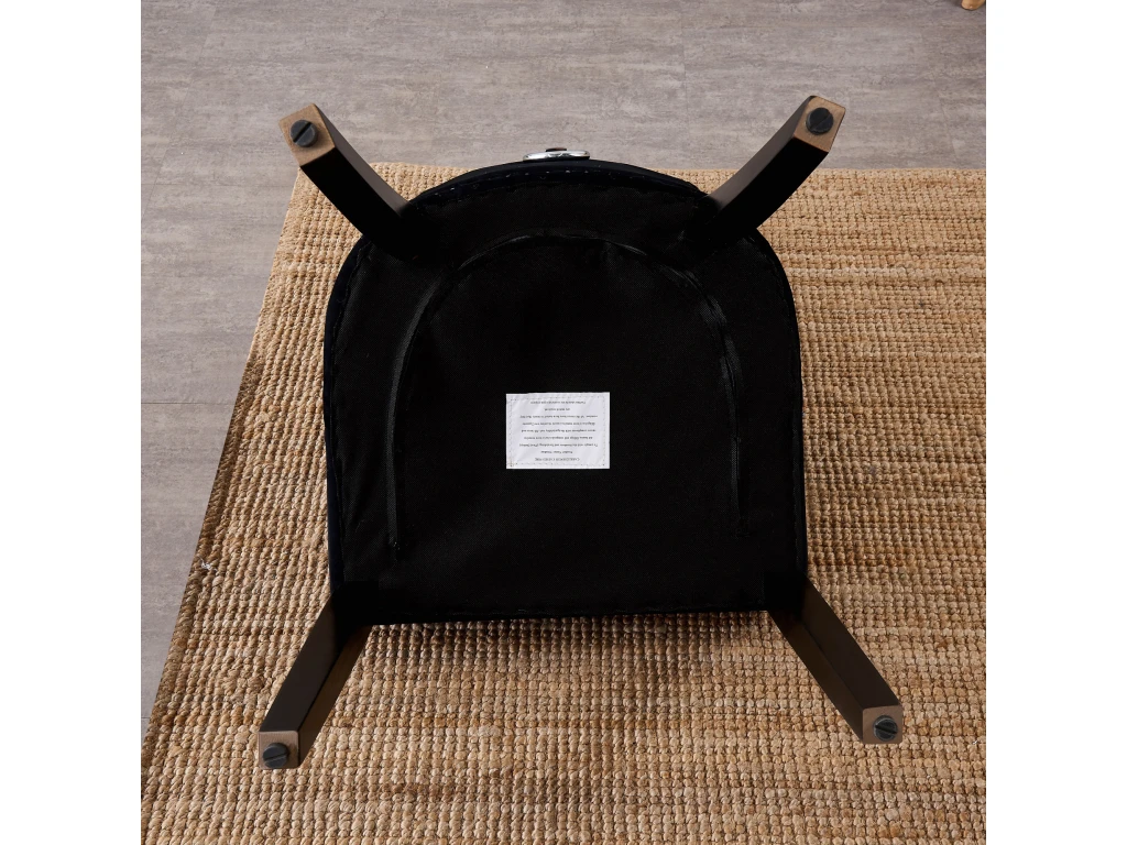 Ensemble De 2 Chaises De Salle à Manger Windsor - Rembourrage En Velours Moelleux Et Pieds En Bois Massif Robustes - Parfait Pour Votre Salle à Manger Et Salon - Noir 8 Ensemble De 2 Chaises De Salle à Manger Windsor - Rembourrage En Velours Moelleux Et Pieds En Bois Massif Robustes - Parfait Pour Votre Salle à Manger Et Salon - Noir – Image 6