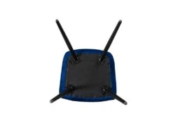 Lot De 4 Chaises De Salle à Manger Camden - Tapissées De Velours Avec Pieds En Métal - Bleu -Mobilia Boutique chaise 14059953